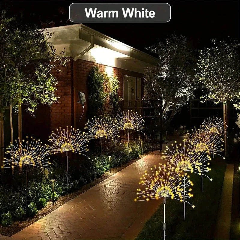 ✨ 90-200 LED Solar Firework Light | Waterproof Outdoor String Lights | 8 Modes for Garden, Christmas, & Party Decor