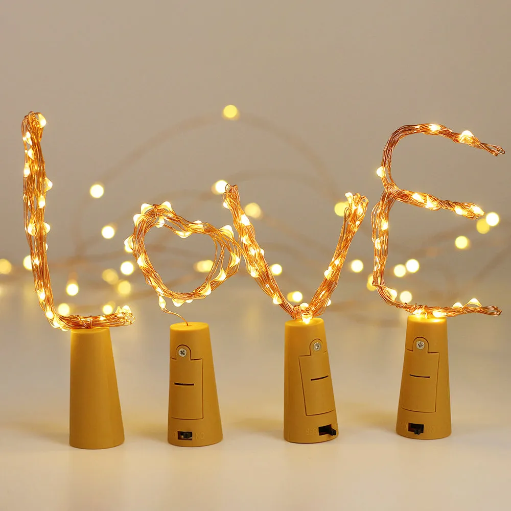 10 Packs of Wine Bottles Recycled Fairy Lights