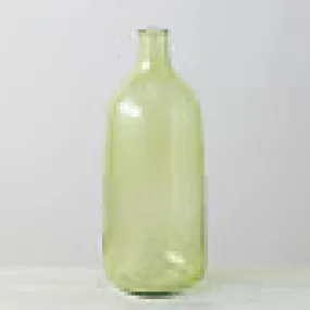 12.5" Glass Green Bottle