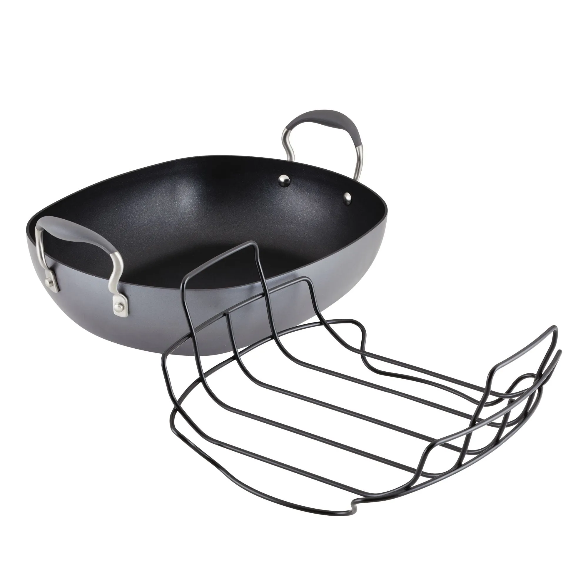 16-Inch x 13-Inch Hard Anodized Nonstick Roaster with Rack