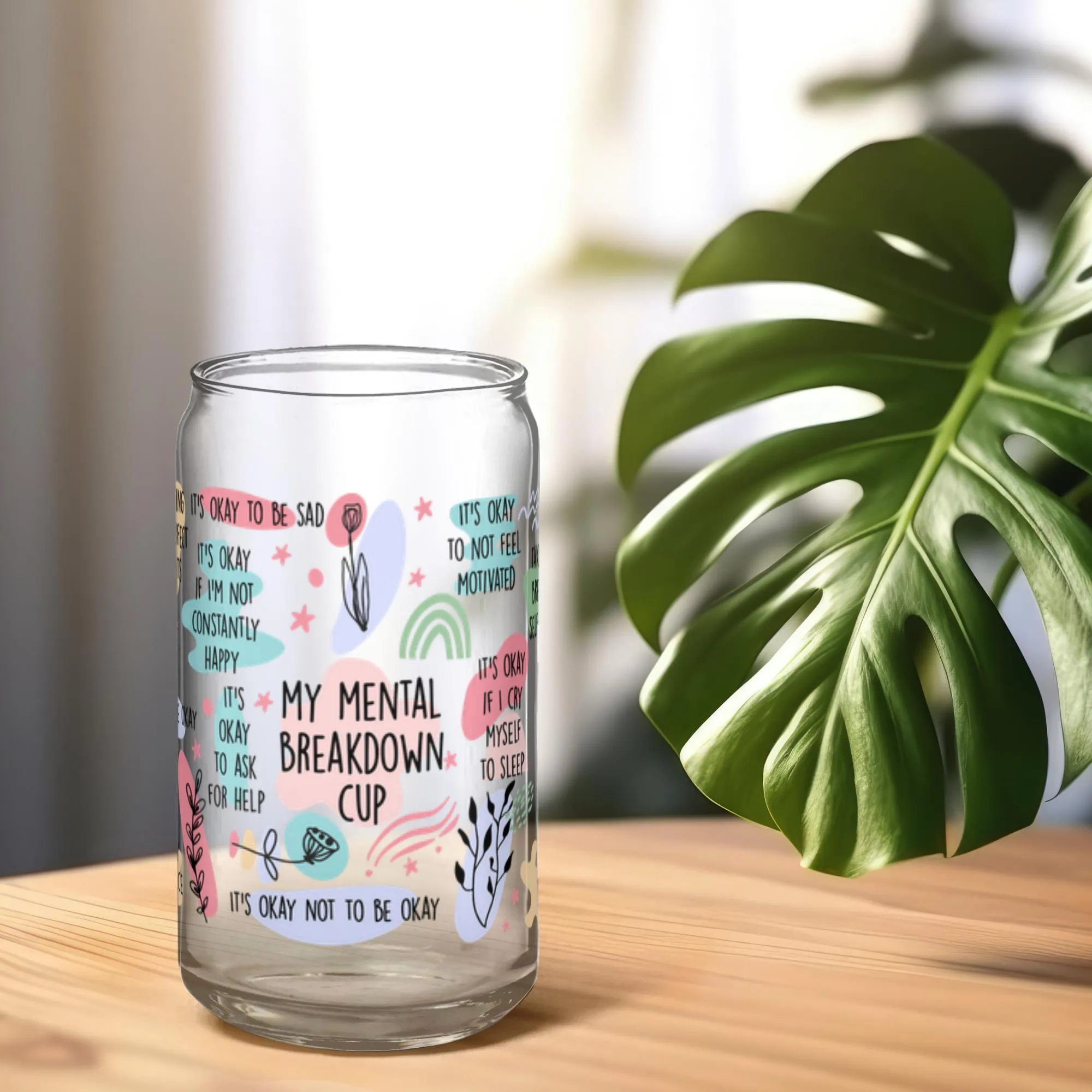 16oz My Mental Breakdown Cup Soda Can Glass