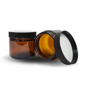 2 oz Amber Ointment Jar w/ Lid