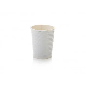 250ml Ripple Paper Coffee Cup Horizontal White with Black Sip Lid 10pack