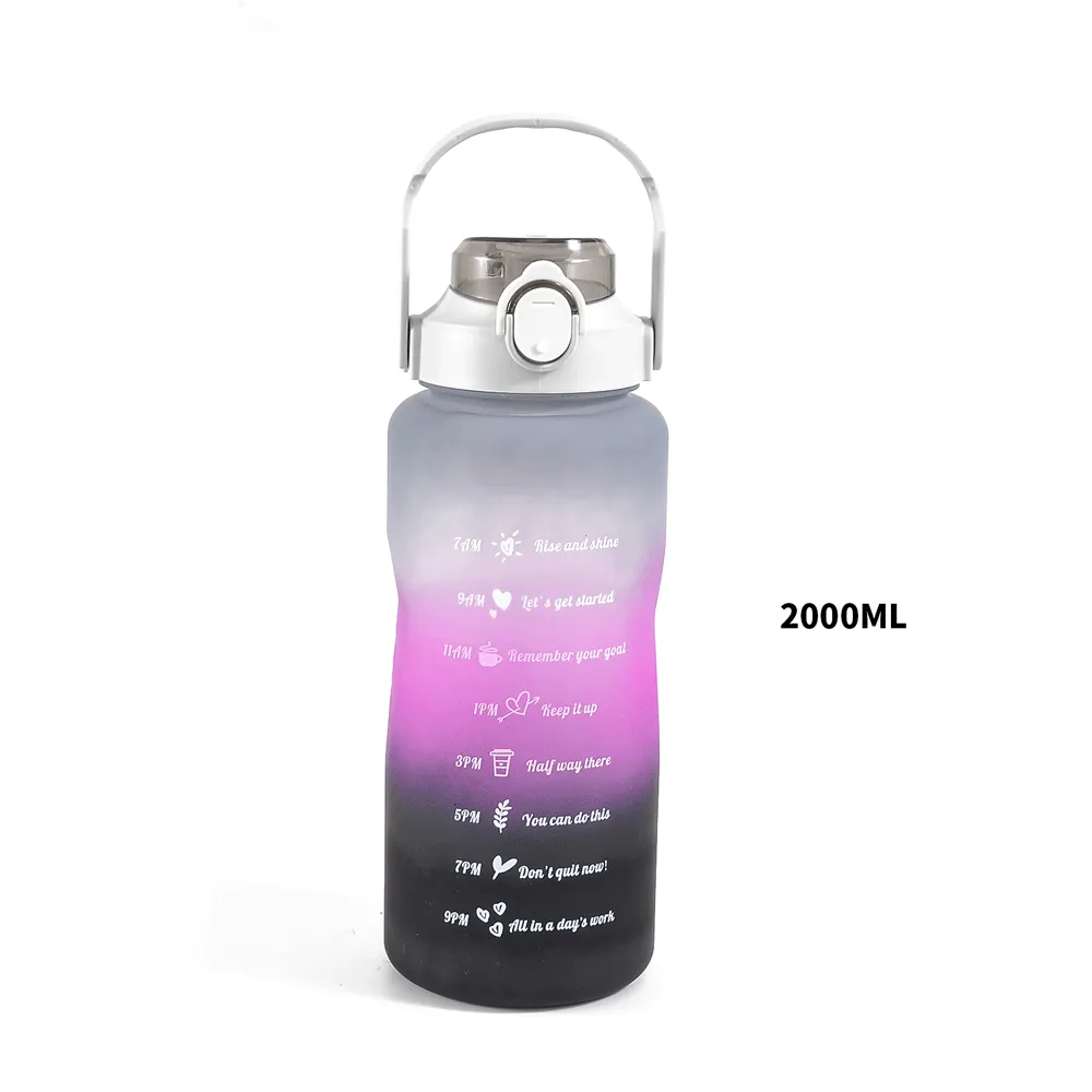 3 In 1 Trendy Motivational Tumbler Water Bottle (2000ml,900ml,300ml.