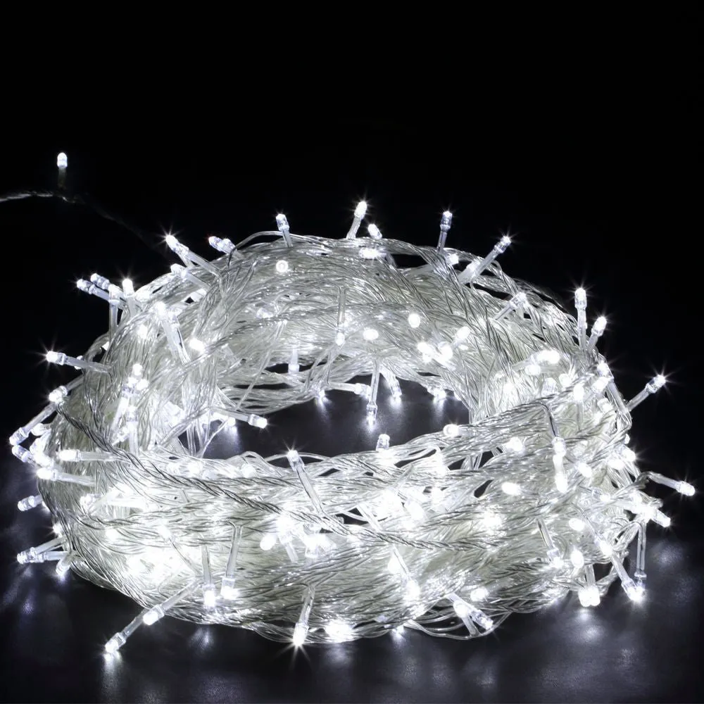 300 Super Bright Extra Long LED Icicle String Lights 17.5m -  White