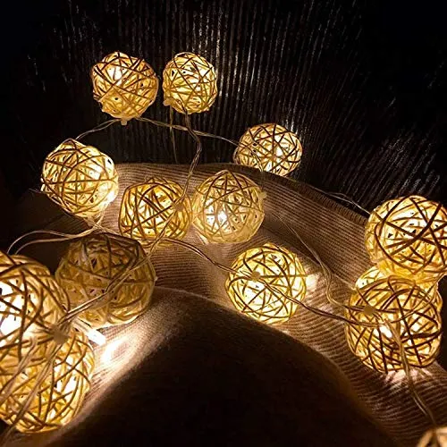 3.5meters 16 LEDs Globe Rattan Balls String Lights