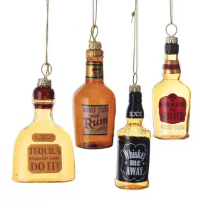 3.5" Glass Liquor Bottle Ornament/sold individually