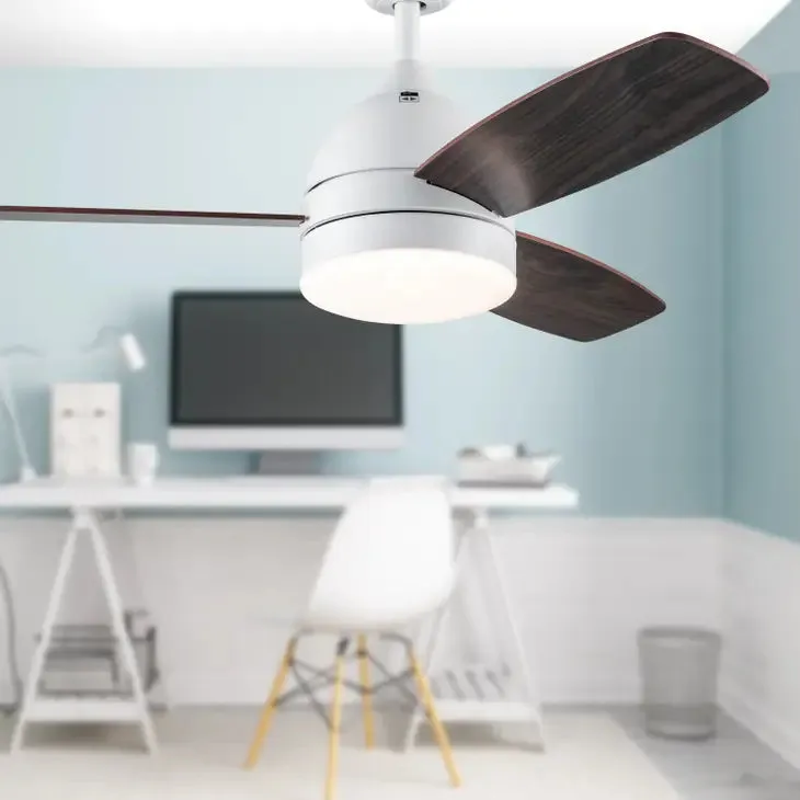 42"W Hudson White Integrated LED Ceiling Fan