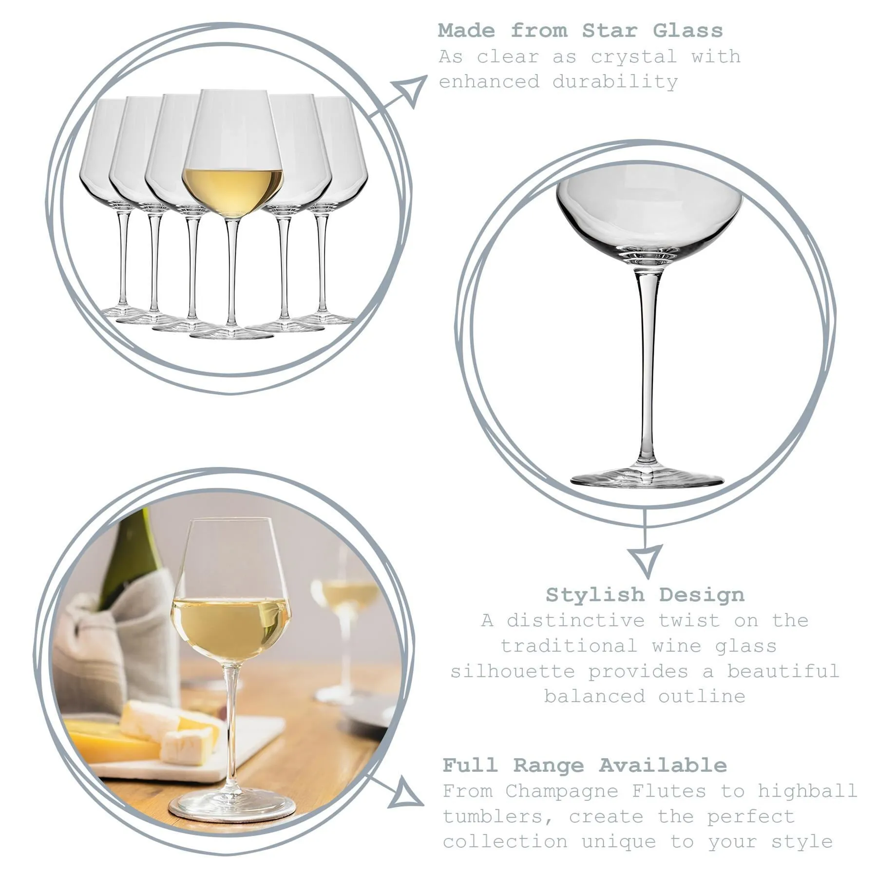 470ml Inalto Uno Wine Glasses - Pack of Six - By Bormioli Rocco