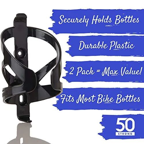 50 Strong Bike Bottle Holder with Water Bottle