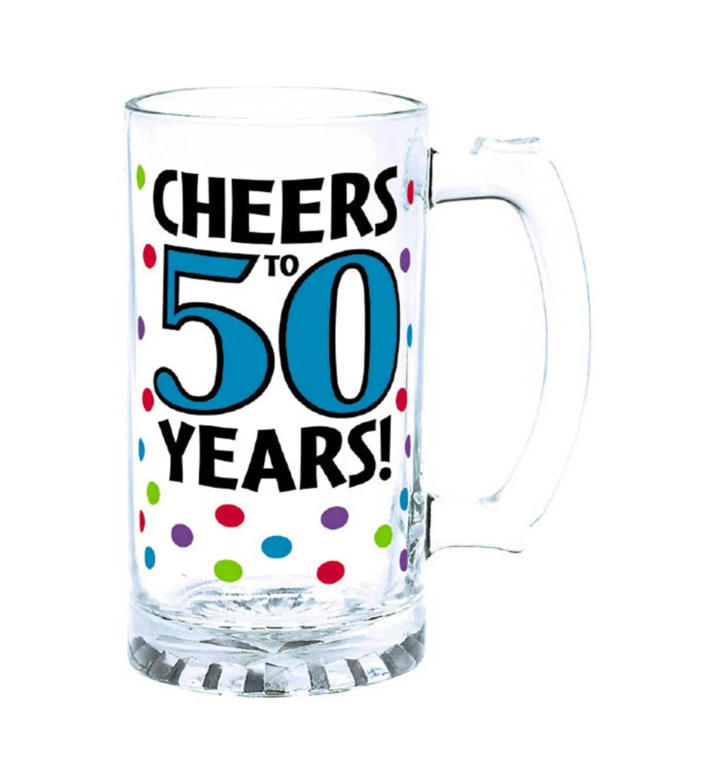 50th Birthday Tankard Glass