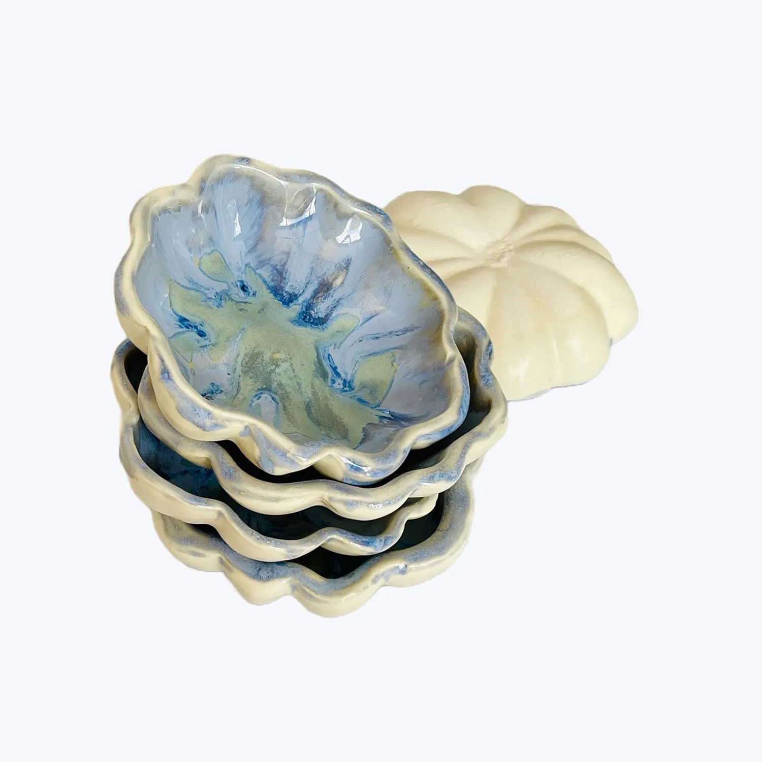 Acorn Ceramic Dish - Blue Nebula