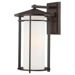 Addison Park 16 in. Outdoor Wall Lantern Bronze Finish