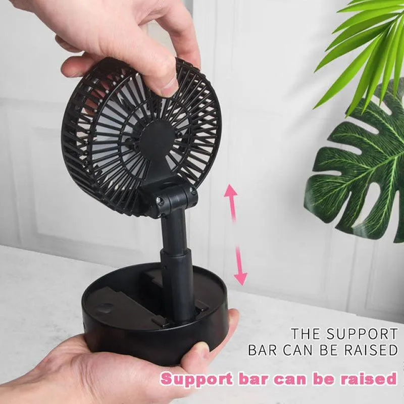 Adjustable Mini Handheld Desk Fan Black