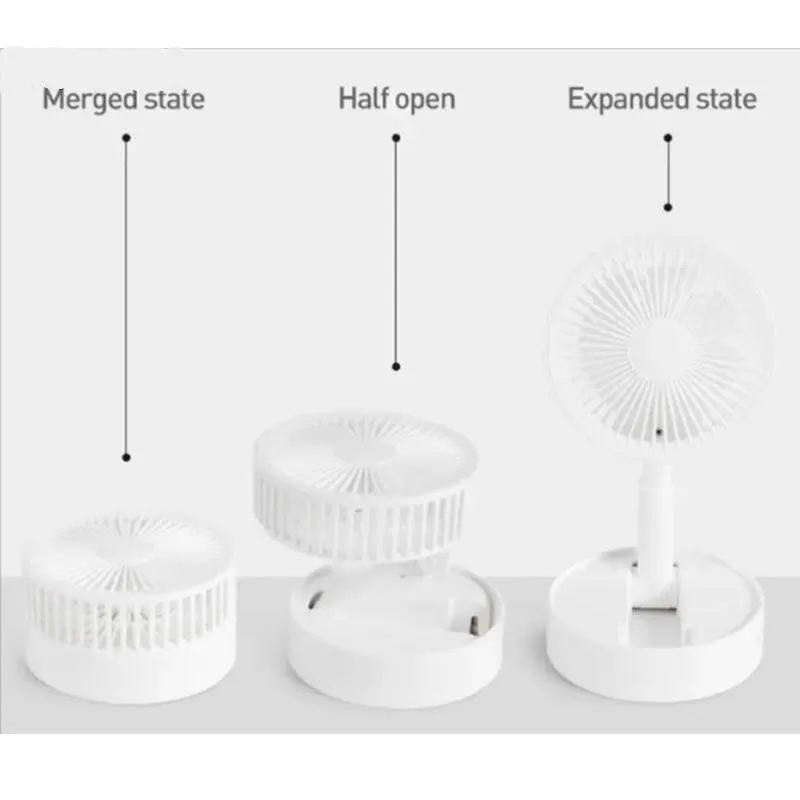 Adjustable Mini Handheld Desk Fan Black