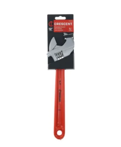 Adjustable Wrench- 12" Chrome w/ Cushioned Grip