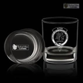 Aiton Family Crest Engraved Whiskey Glass