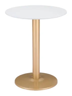 Alto Bistro Table White & Gold