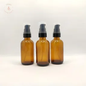 Amber Glass Bottle 60ml w/ Pump