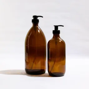 Amber Glass Pump Bottle