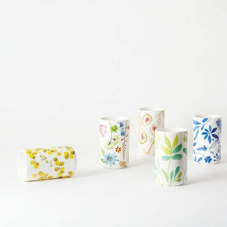 Angus & Celeste: Ceramic Tumblers Two Set Spring Flowers