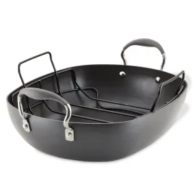 Anolon 16-Inch x 13-Inch Hard Anodized Nonstick Roaster with Rack