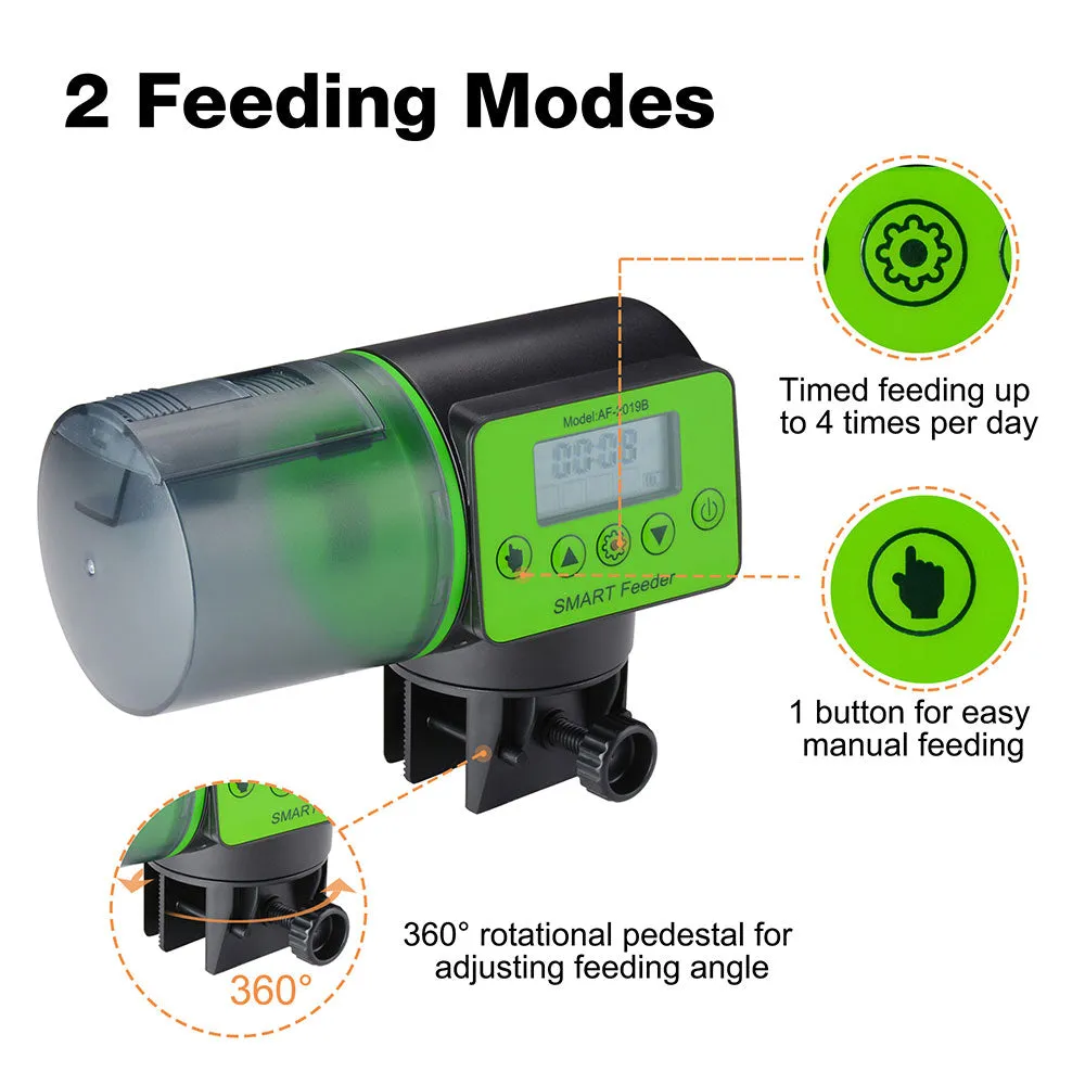 AquaBasik Automatic Fish Feeder 200ml LCD Timer