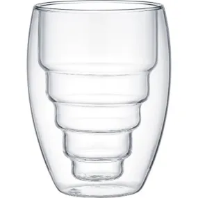 Aramoro Borosilicate Glass Double Wall Cup 250Ml 2Pcs/Set