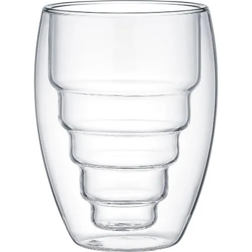 Aramoro Borosilicate Glass Double Wall Cup 250Ml 2Pcs/Set