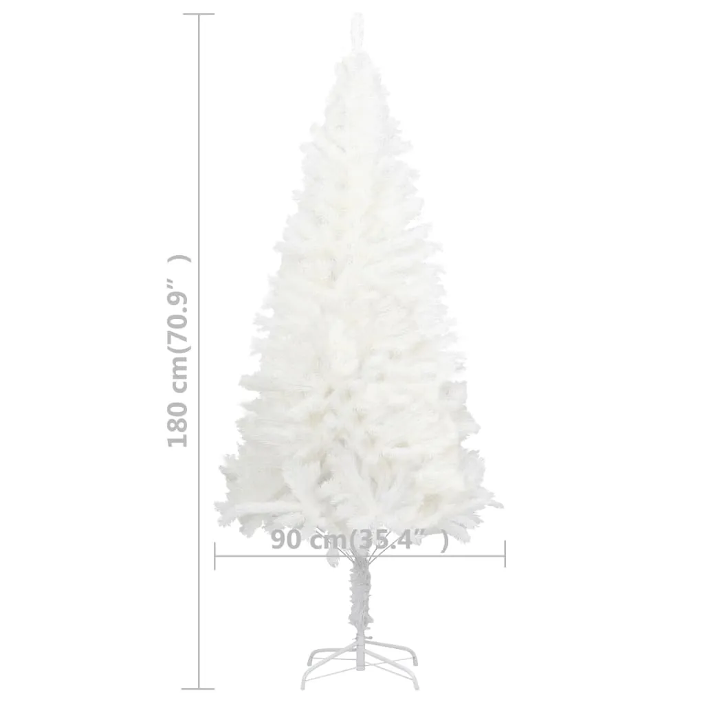 Artificial Christmas Tree with LEDs&Ball Set White 180 cm