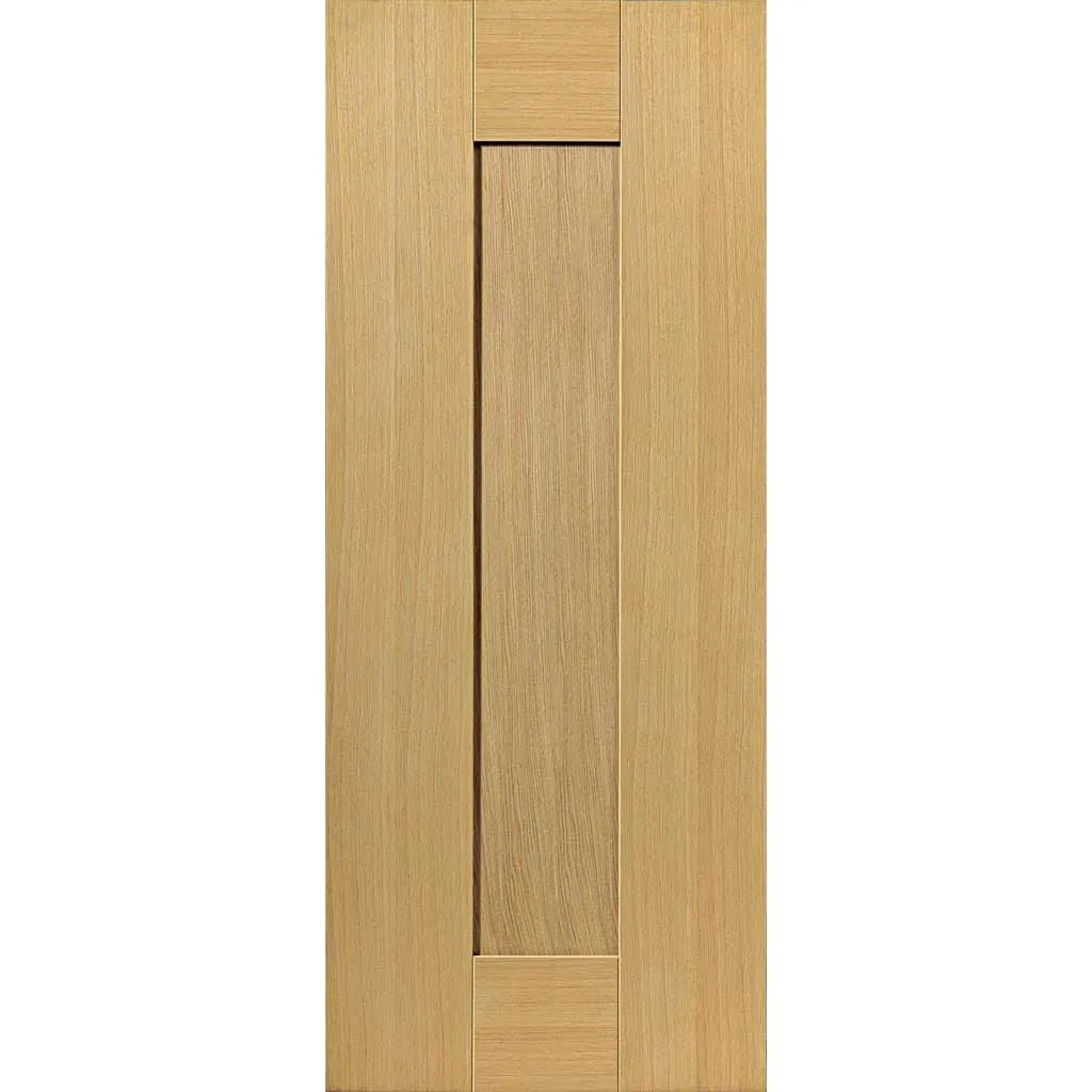 Axis Shaker Oak Panelled Double Evokit Pocket Doors - Prefinished