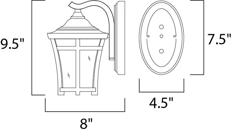 Balboa VX E26 Outdoor Wall Sconce