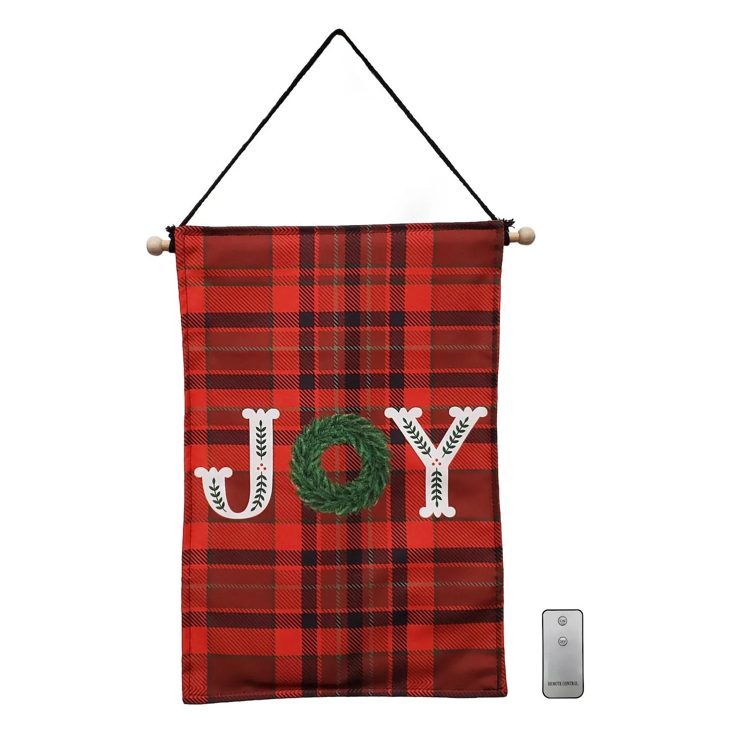 Battery-Operated Lighted Wall Banner - JOY