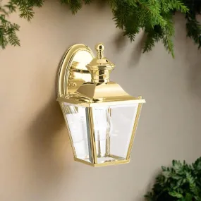 Bay Shore Small Outdoor Wall Light E27 in Polished Brass Elstead Lighting - ELS.KL-BAY-SHORE2-S