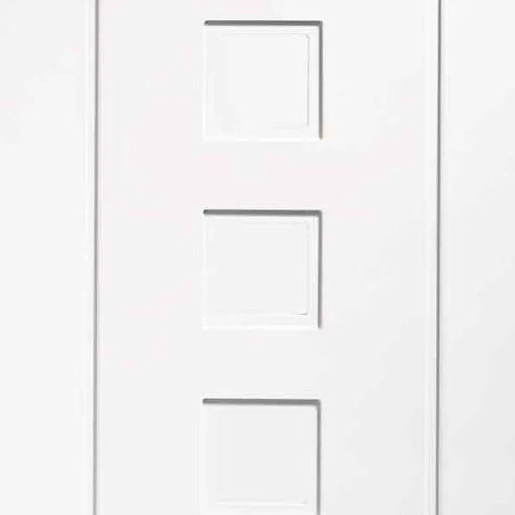 Bespoke Altino Flush 3 Door Maximal Wardrobe and Frame Kit - White Primed