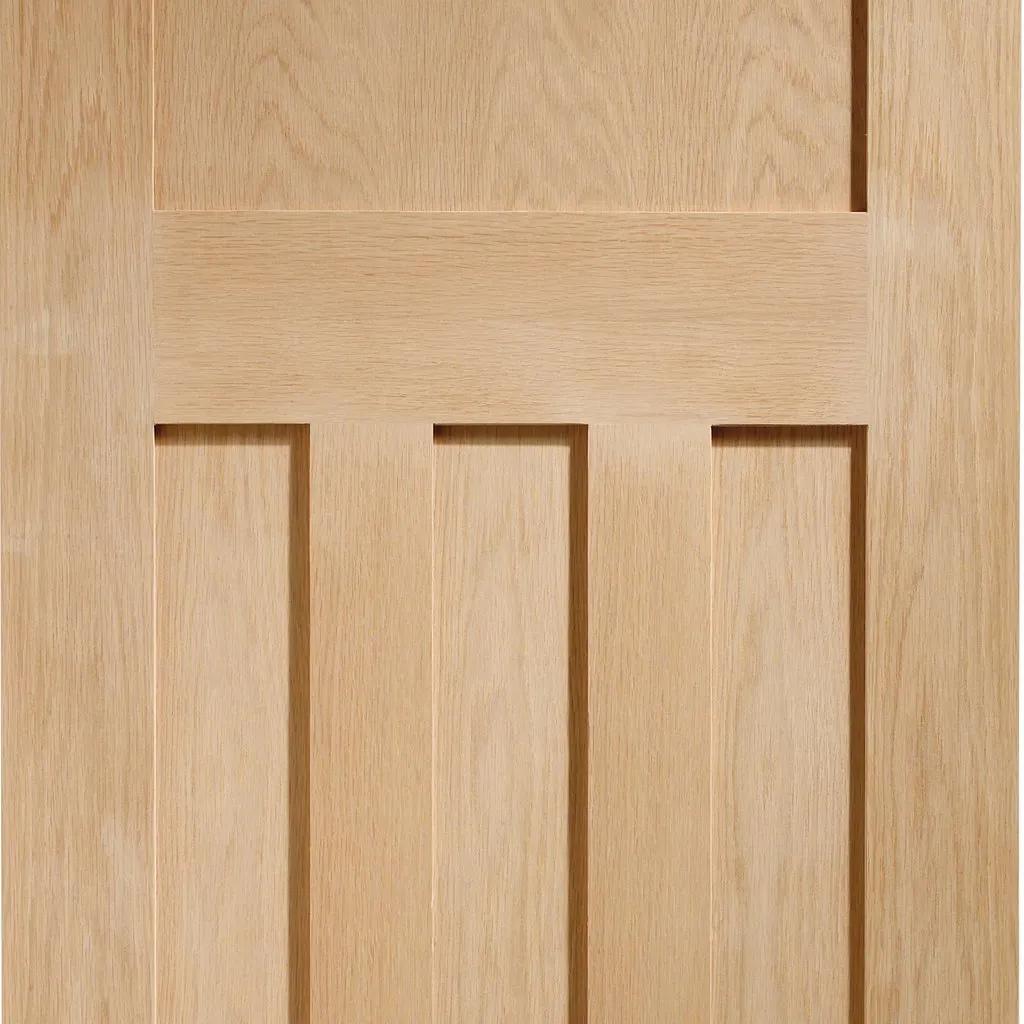 Bespoke DX 1930'S Oak Panel Single Pocket Door - Prefinished