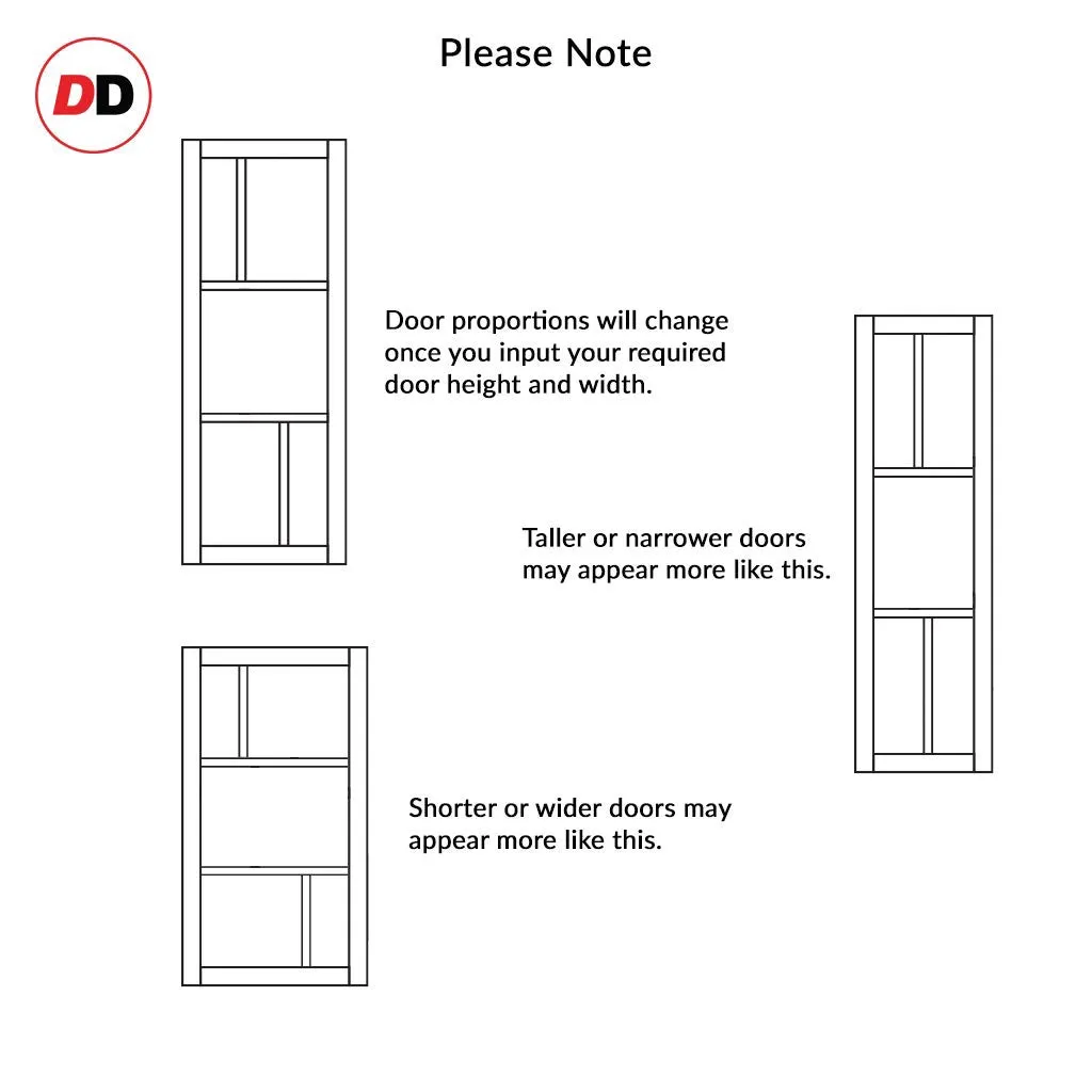 Bespoke Handmade Eco-Urban® Arran 5 Panel Double Evokit Pocket Door DD6432 - Colour Options