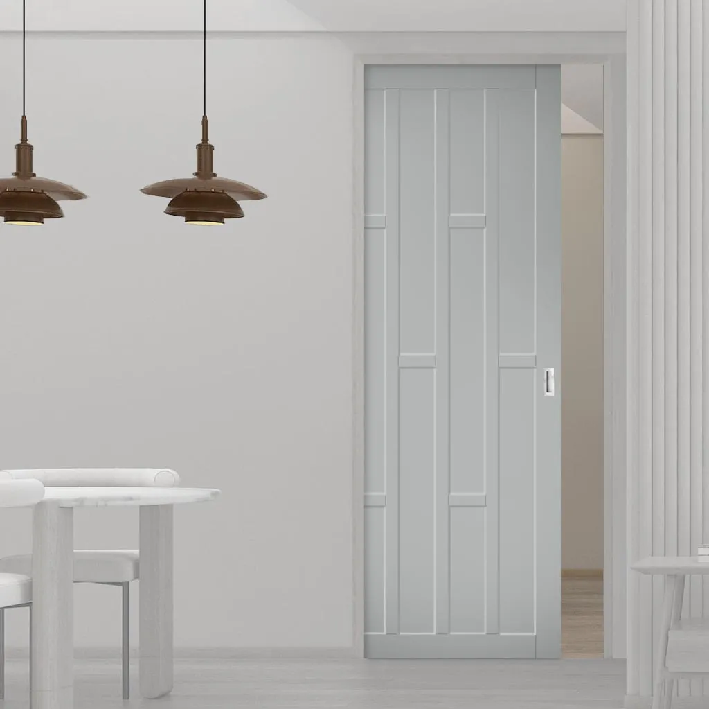 Bespoke Handmade Eco-Urban® Caledonia 10 Panel Single Evokit Pocket Door DD6433 - Colour Options