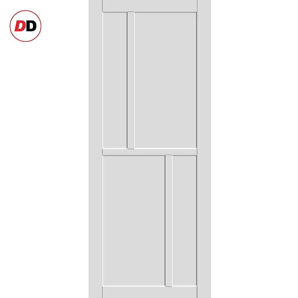 Bespoke Handmade Eco-Urban® Hampton 4 Panel Double Evokit Pocket Door DD6413 - Colour Options