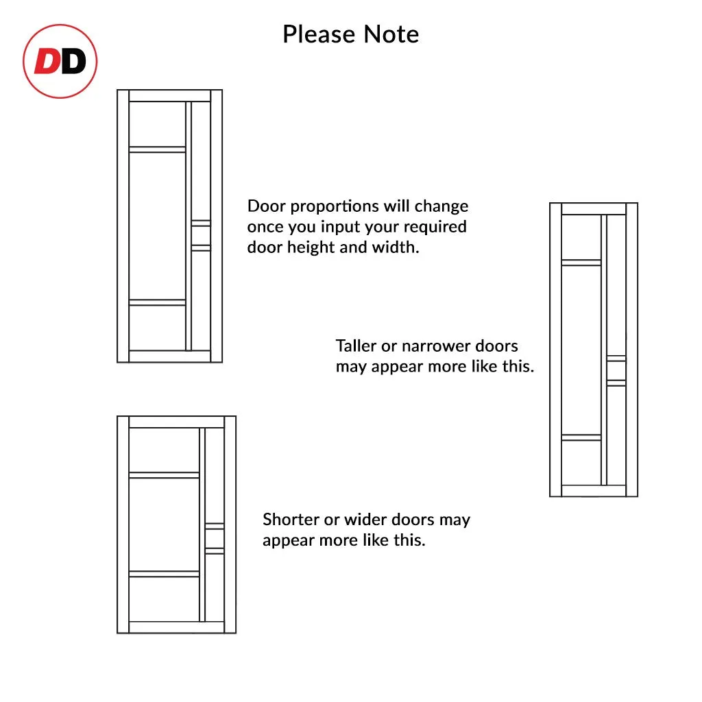 Bespoke Handmade Eco-Urban® Isla 6 Pane Double Absolute Evokit Pocket Door DD6429G Clear Glass - Colour Options