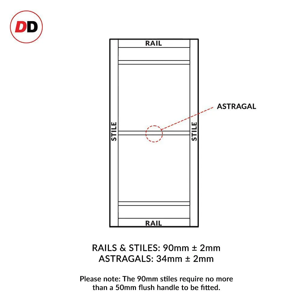 Bespoke Handmade Eco-Urban® Malvan 4 Panel Single Absolute Evokit Pocket Door DD6414 - Colour Options