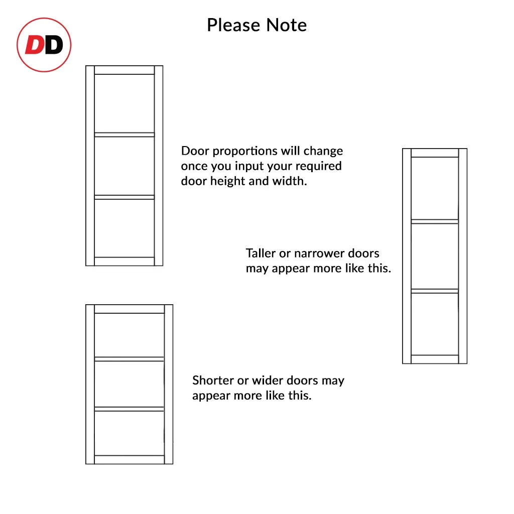 Bespoke Handmade Eco-Urban® Manchester 3 Panel Single Evokit Pocket Door DD6305 - Colour Options