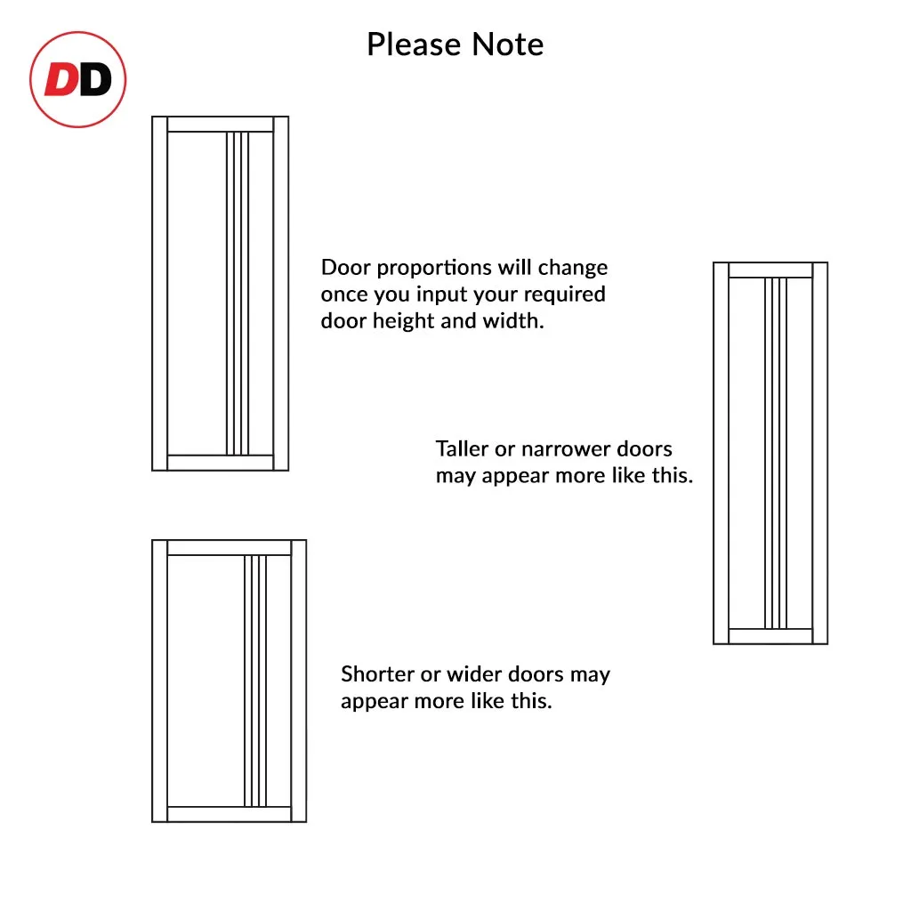 Bespoke Handmade Eco-Urban® Melville 3 Panel Single Absolute Evokit Pocket Door DD6409 - Colour Options