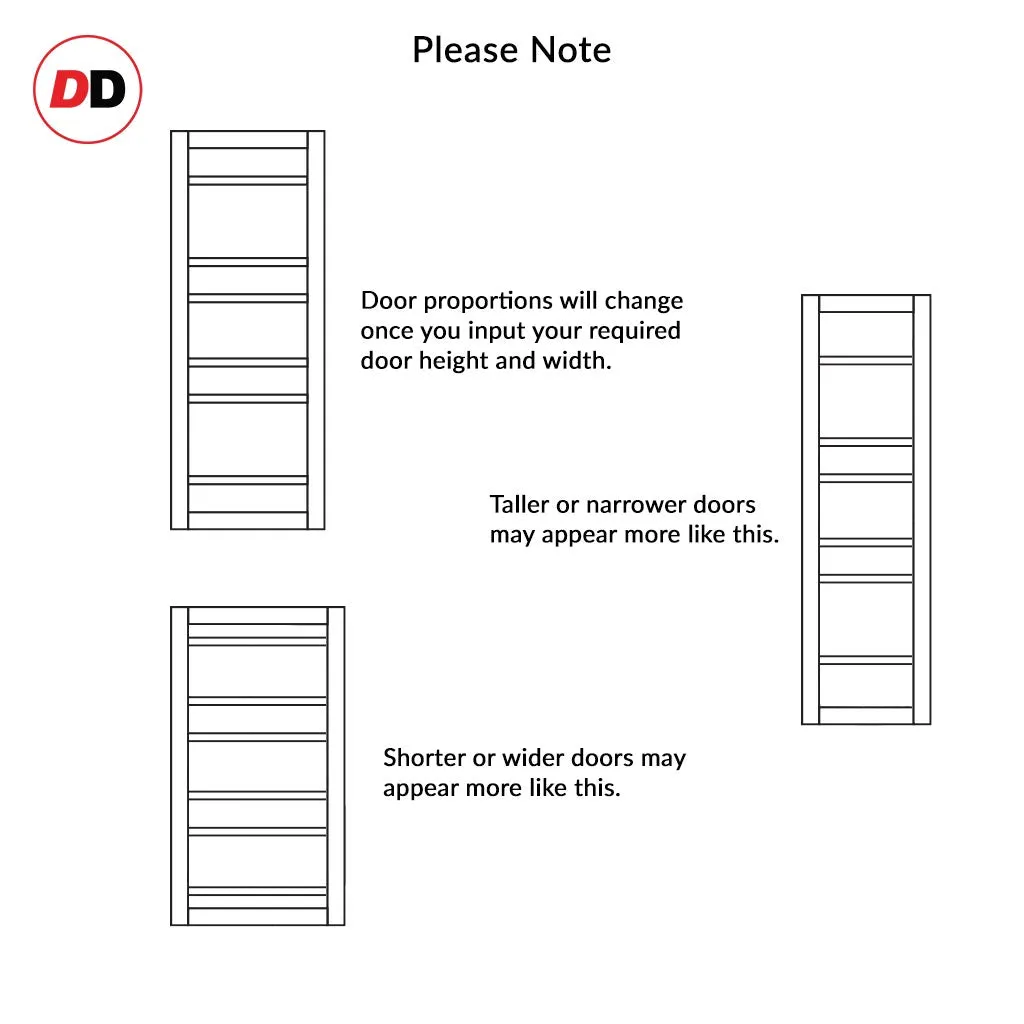 Bespoke Handmade Eco-Urban® Metropolitan 7 Panel Single Absolute Evokit Pocket Door DD6405 - Colour Options