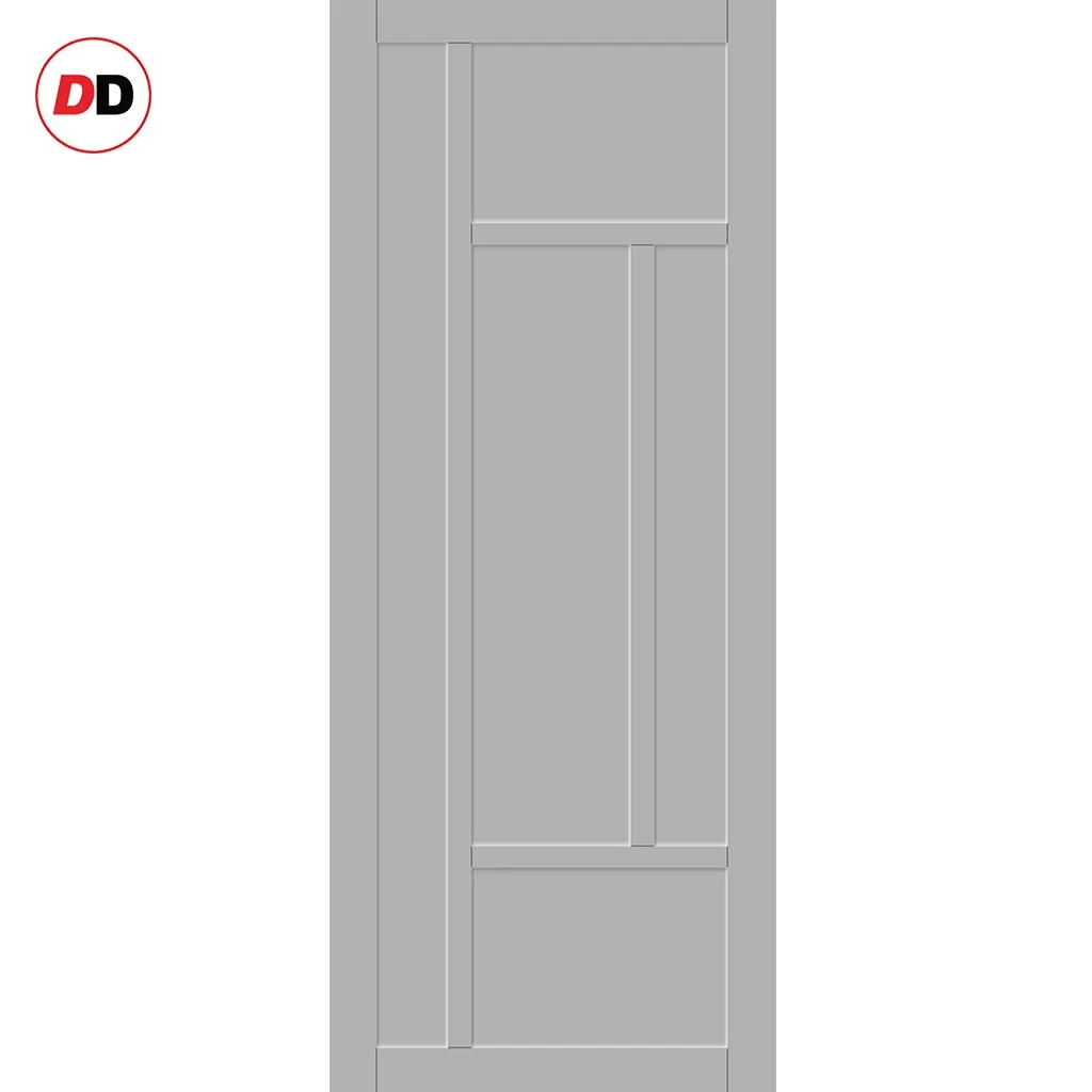 Bespoke Handmade Eco-Urban® Morningside 5 Panel Double Absolute Evokit Pocket Door DD6437 - Colour Options