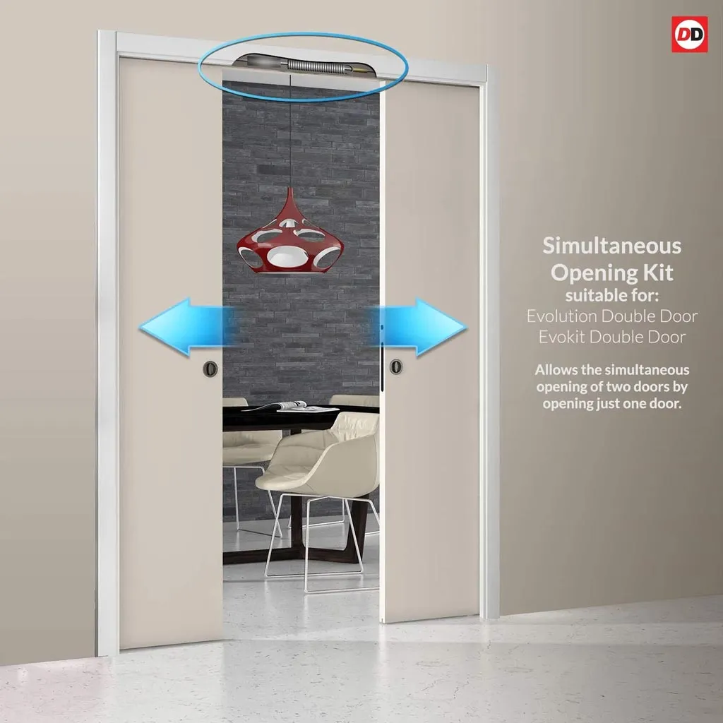 Bespoke Handmade Eco-Urban® Sheffield 5 Pane Double Evokit Pocket Door DD6312SG - Frosted Glass - Colour Options