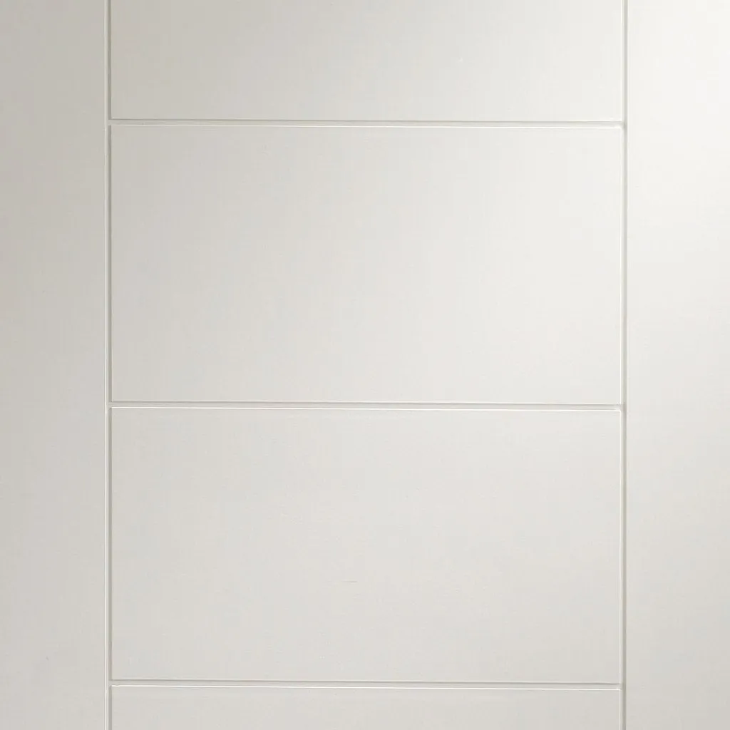 Bespoke Palermo Flush 2 Door Maximal Wardrobe and Frame Kit - White Primed - White Primed