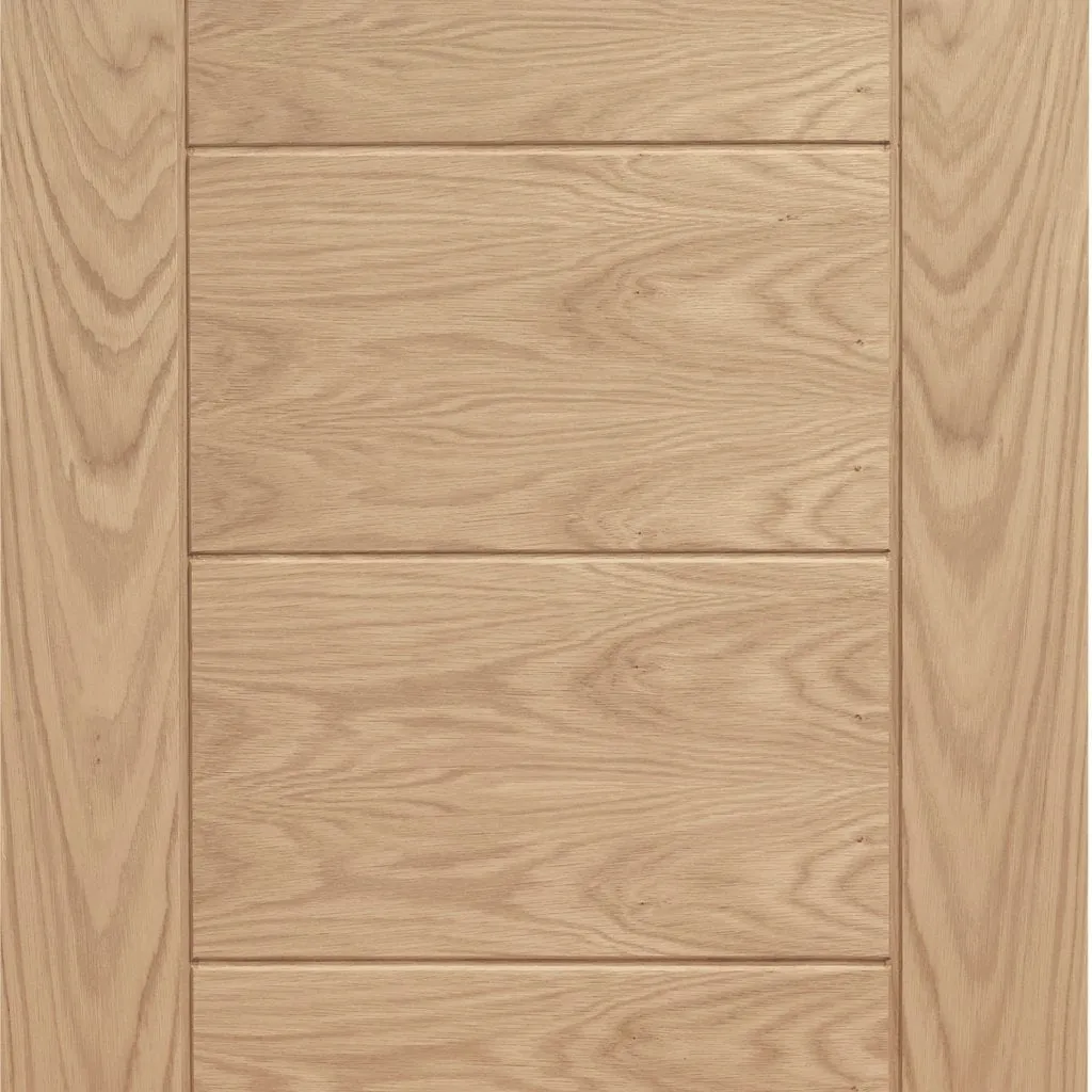 Bespoke Palermo Oak Double Pocket Door - Panel Effect - Prefinished