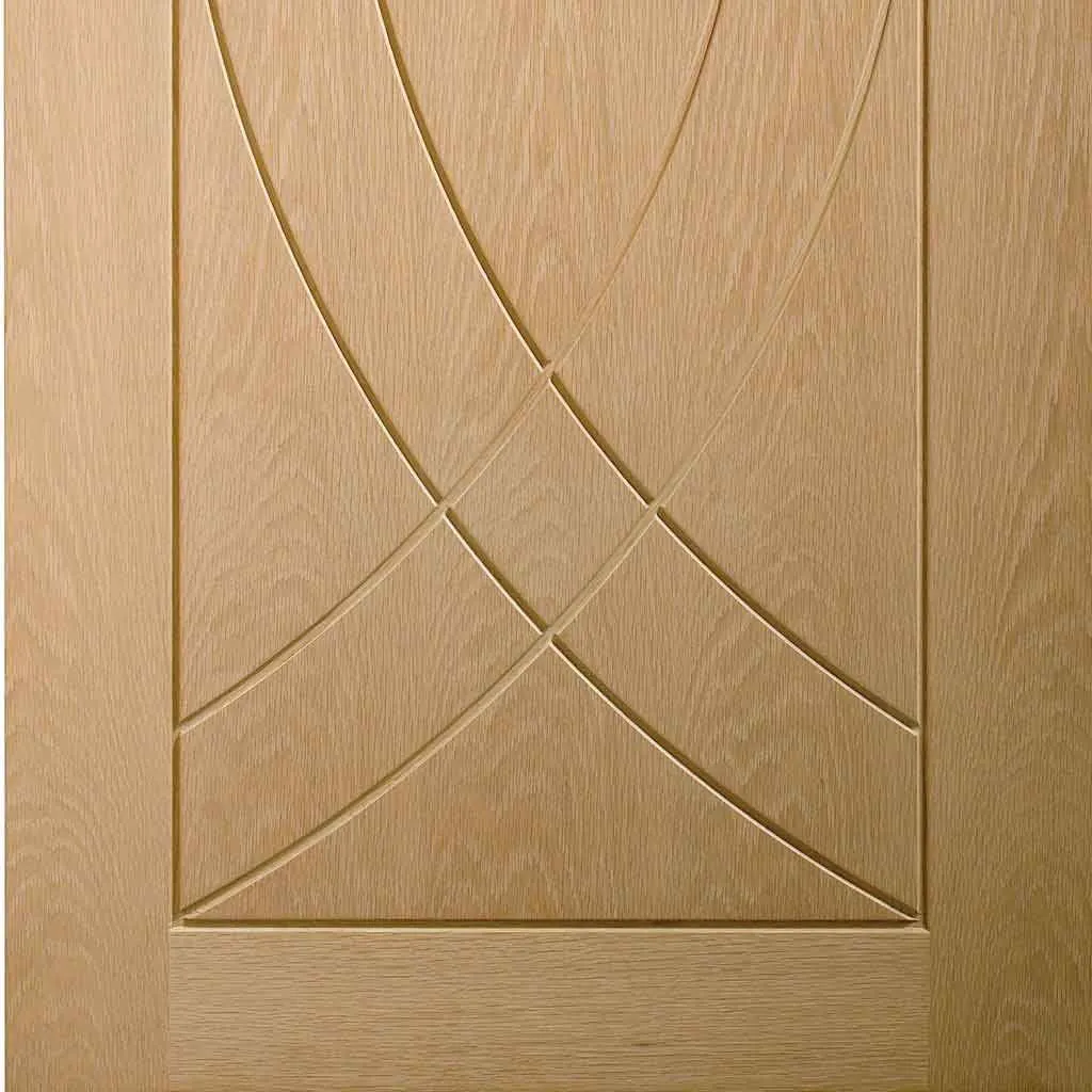 Bespoke Pass-Easi Treviso Oak Flush - 3 Sliding Doors and Frame Kit - Prefinished