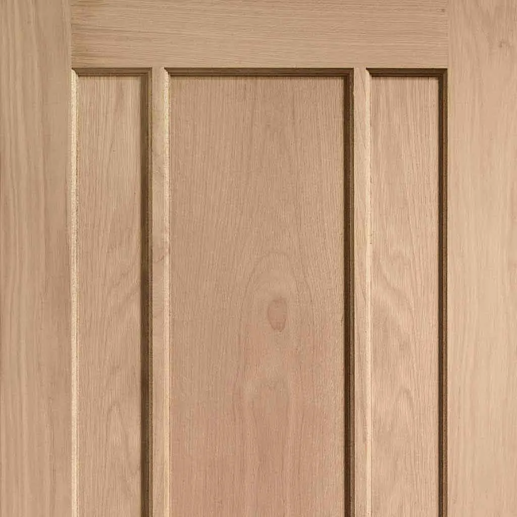 Bespoke Pass-Easi Worcester Oak 3 Panel - 4 Sliding Doors and Frame Kit - Prefinished